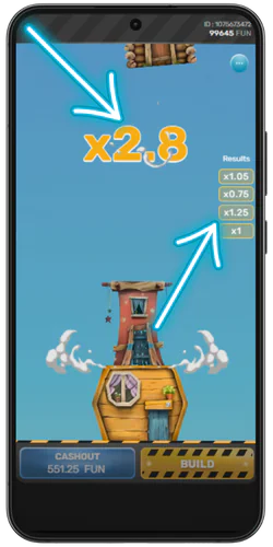 Tower Rush casino game detailed statistics