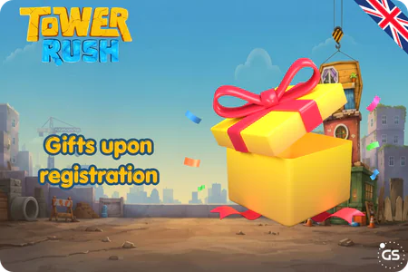 Tower Rush game Gifts upon registration